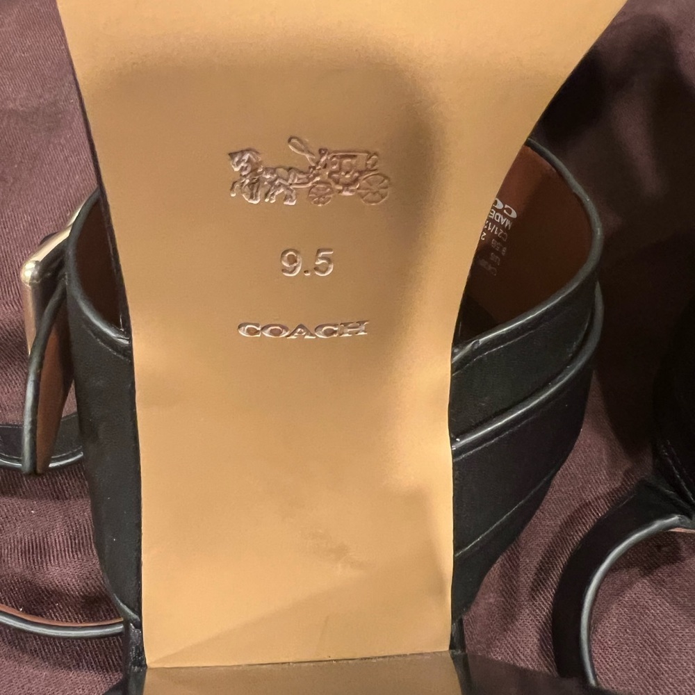 Coach Black Leather Heels - Picture 8 of 8